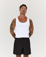 IGNITE RIBBED SINGLET - WHITE