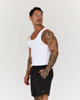 IGNITE RIBBED SINGLET - WHITE
