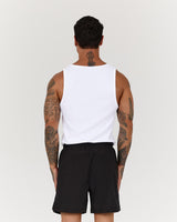 IGNITE RIBBED SINGLET - WHITE