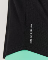 INTERVAL LONGLINE SINGLET - BLACK