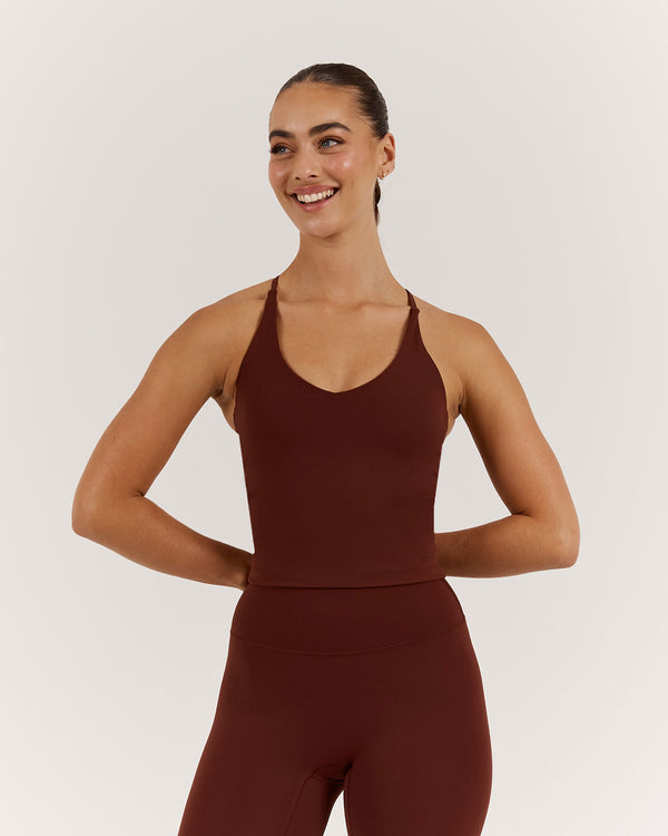 LUXE KELSEY TOP - CHOCOLATE