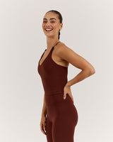 LUXE KELSEY TOP - CHOCOLATE