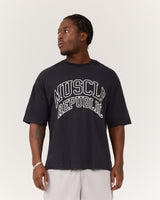 MEN'S BOXY TEE - MIDNIGHT NAVY LEAGUE