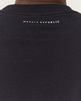 MEN'S BOXY TEE - MIDNIGHT NAVY LEAGUE