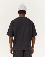 MEN'S BOXY TEE - BLACK LEAGUE