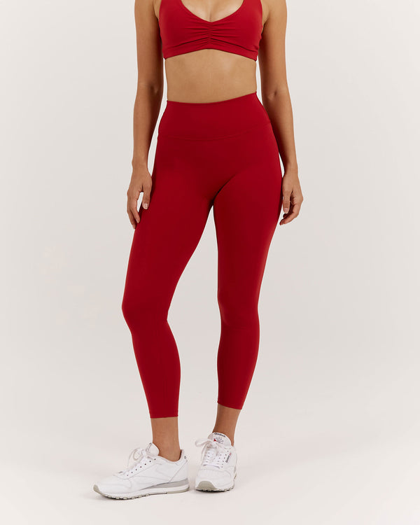 LUXE LEGGINGS 24" - CHERRY