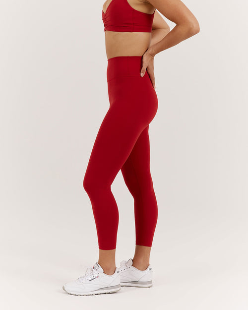 LUXE LEGGINGS 24" - CHERRY