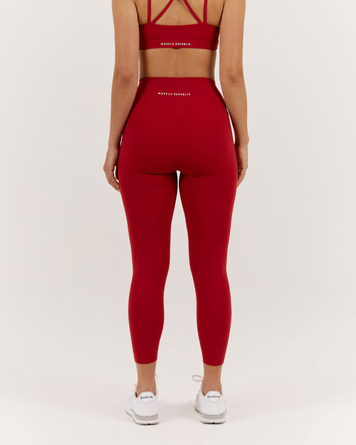 LUXE LEGGINGS 24" - CHERRY