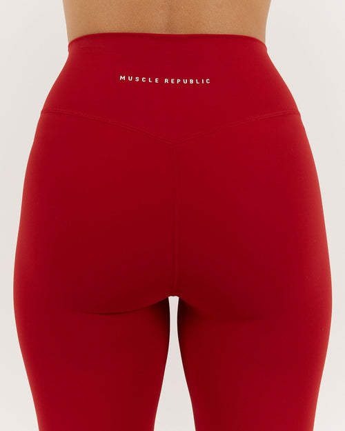 LUXE LEGGINGS 24" - CHERRY