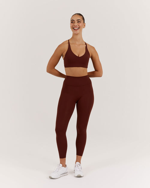 LUXE LEGGINGS 24" - CHOCOLATE