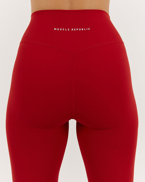 LUXE LEGGINGS 28" - CHERRY