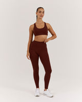 LUXE LEGGINGS 28" - CHOCOLATE