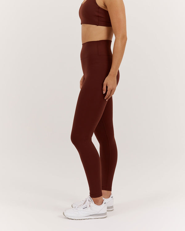 LUXE LEGGINGS 28" - CHOCOLATE