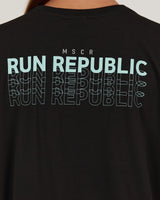 LOOSE TEE RUN REPUBLIC - BLACK