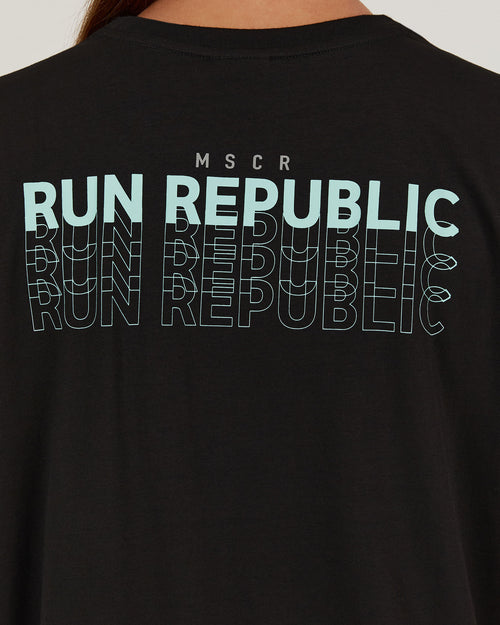 LOOSE TEE RUN REPUBLIC - BLACK