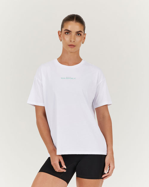 LOOSE TEE RUN REPUBLIC - WHITE