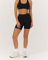 LUXE BIKER SHORTS V2 - BLACK