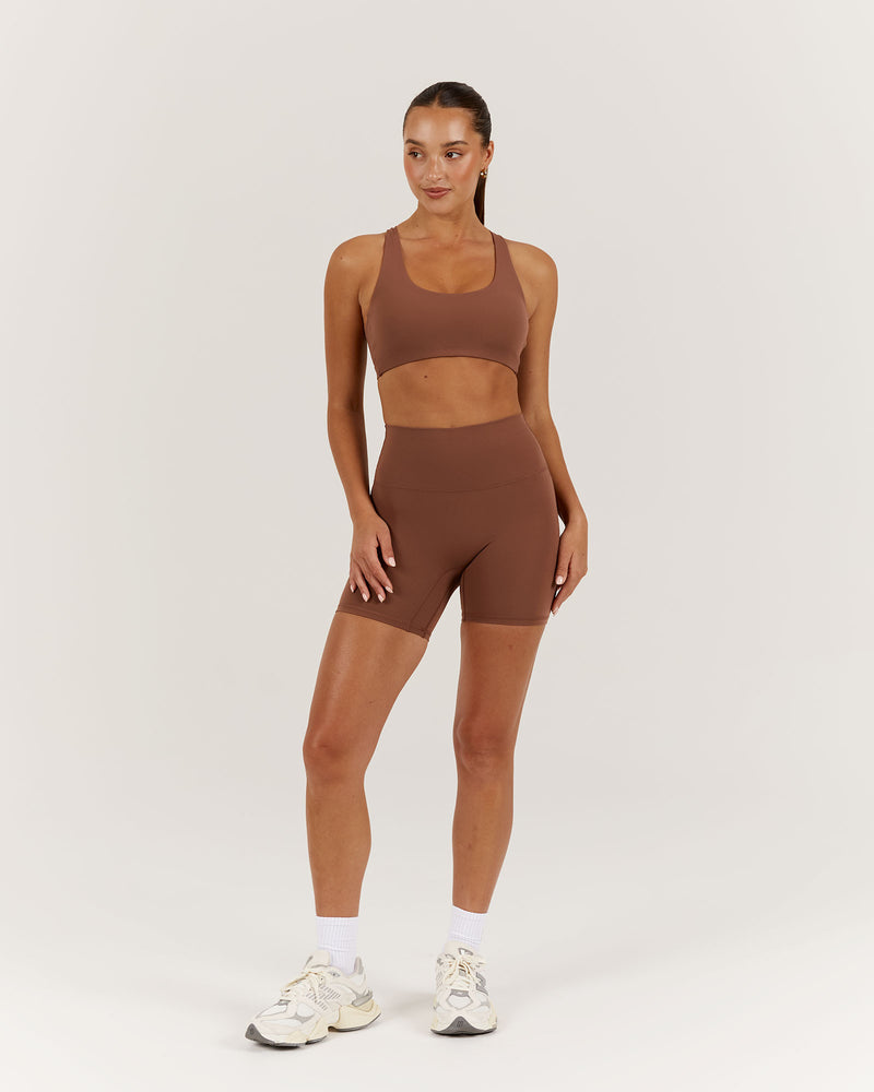 LUXE BIKER SHORTS V2 - TOFFEE