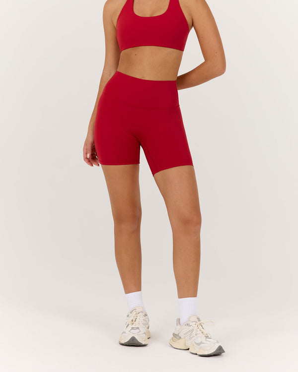 LUXE BIKER SHORTS V2 - CHERRY