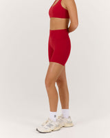LUXE BIKER SHORTS V2 - CHERRY