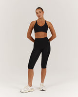 LUXE BRIA CAPRI LEGGING - BLACK