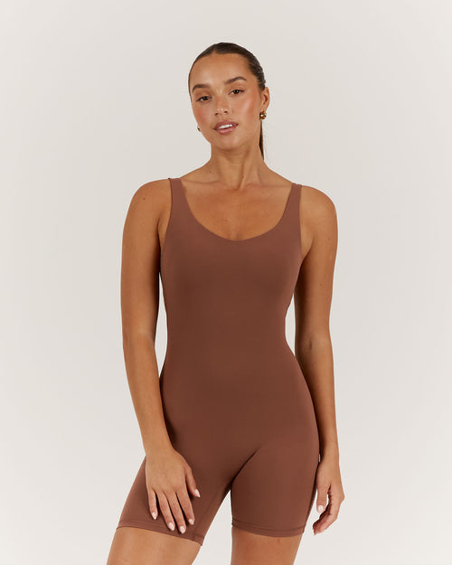 LUXE BROOKE BODYSUIT - TOFFEE