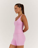 LUXE BROOKE LONGLINE TOP - GUAVA