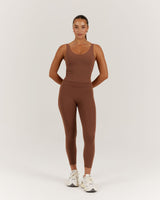 LUXE BROOKE LONGLINE TOP - TOFFEE