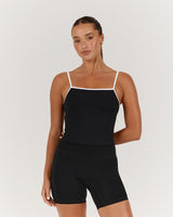 LUXE CHER TOP - BLACK