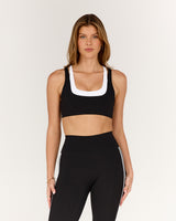 LUXE DARIA BRA - BLACK WHITE