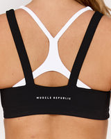 LUXE DARIA BRA - BLACK WHITE