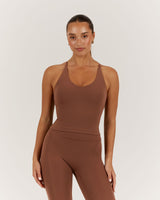 LUXE KELSEY TOP - TOFFEE