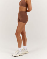 LUXE MINI SHORTS - TOFFEE