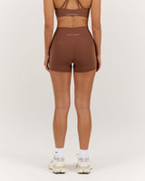 LUXE MINI SHORTS - TOFFEE