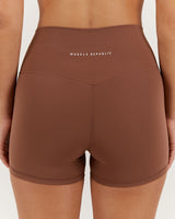 LUXE MINI SHORTS - TOFFEE