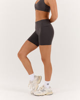 LUXE ALEXA BIKER SHORTS - PEBBLE