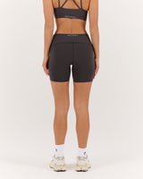 LUXE ALEXA BIKER SHORTS - PEBBLE