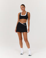 LUXE ASTRA SKORT - BLACK WHITE
