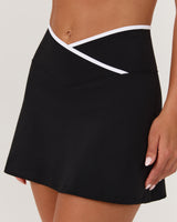 LUXE ASTRA SKORT - BLACK WHITE