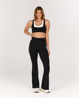 LUXE BELLA FLARES - BLACK WHITE