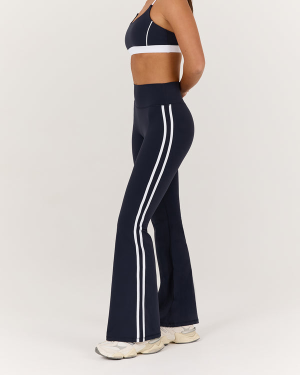 LUXE BELLA FLARES - DEEP NAVY WHITE