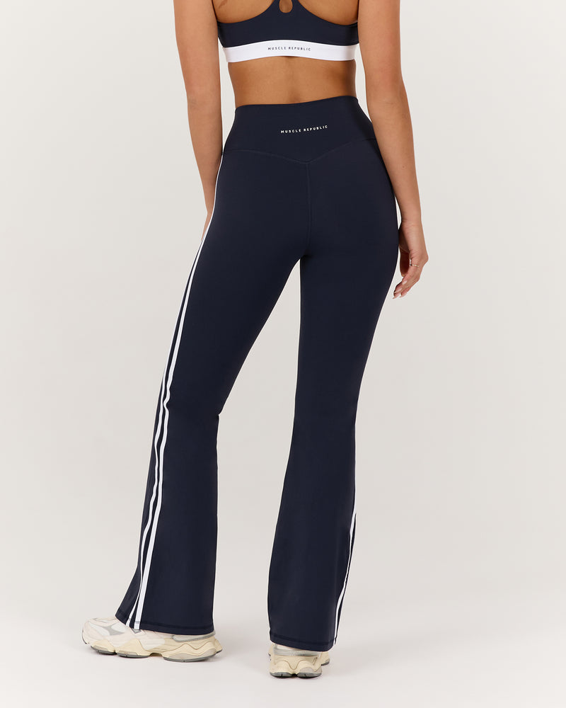 LUXE BELLA FLARES - DEEP NAVY WHITE