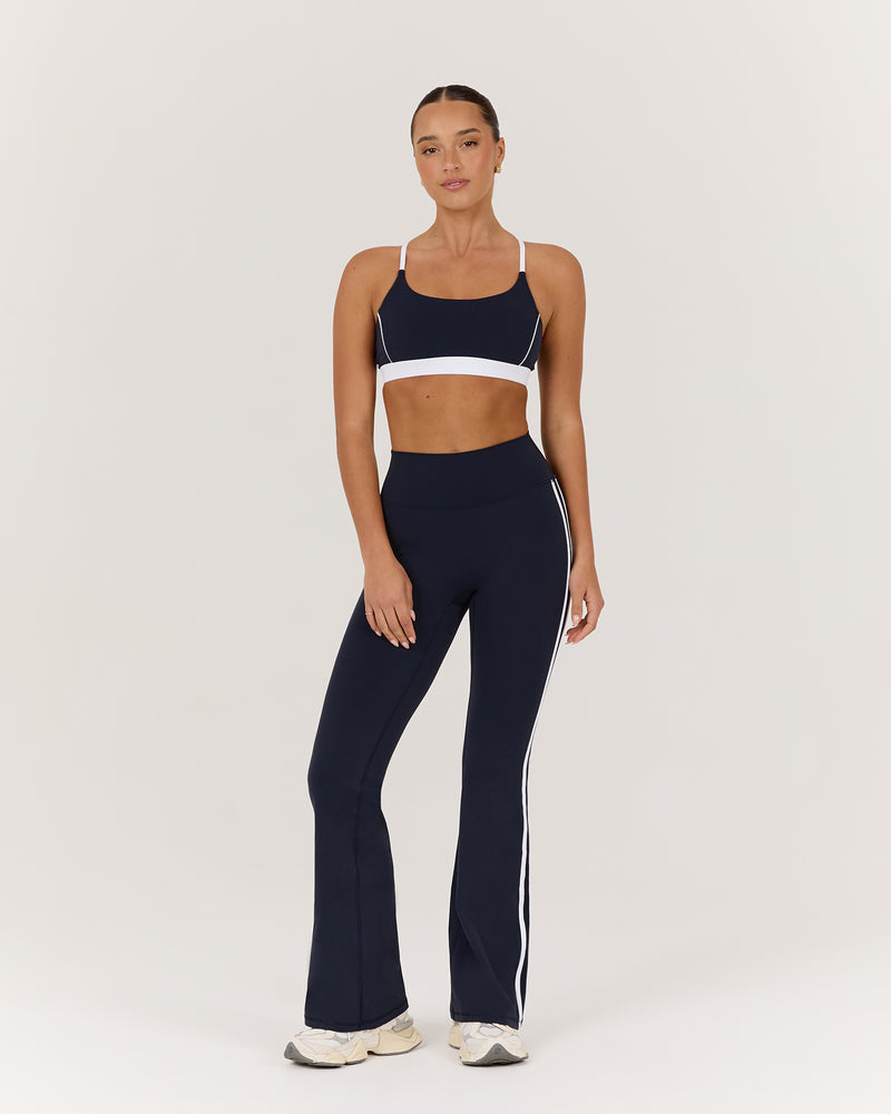 LUXE BELLA FLARES - DEEP NAVY WHITE