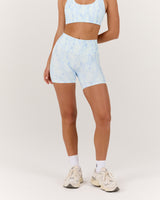 LUXE BIKER SHORTS V2 - AURA MERMAID