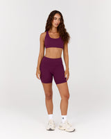 LUXE BIKER SHORTS V2 - BEET