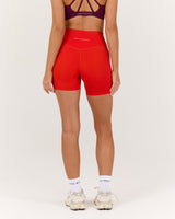 LUXE BIKER SHORTS V2 - FIERY RED