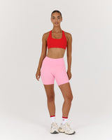 LUXE BIKER SHORTS V2 - POP PINK