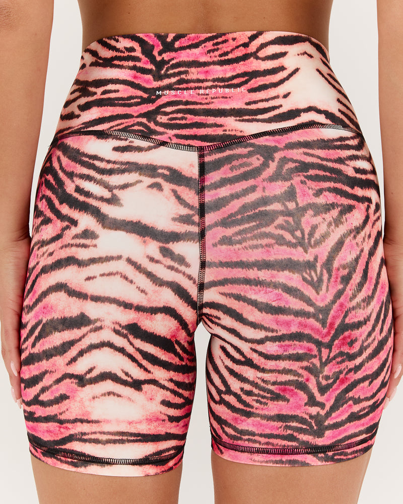 LUXE BIKER SHORTS V2 - TIGER PEACH