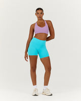 LUXE BIKER SHORTS V2 - TURQUOISE