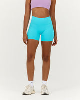 LUXE BIKER SHORTS V2 - TURQUOISE
